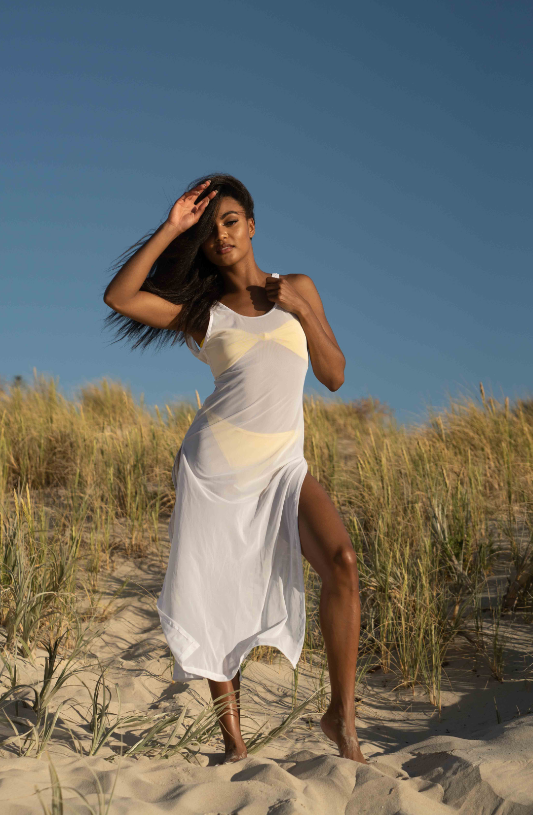 Luxe Mesh Dress - White – Aqua Luxe Swim